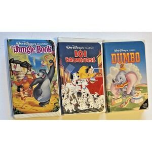 LOT‎ OF 3 - Walt Disney Black Diamond Classic VHS Tapes